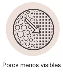 Icono de poros menos visibles